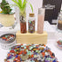 Decorative Tumbled Gravel, Chakra Colorful Crystals Chip, Polished Natural Gem Aquarium Gravel Rocks 100g.