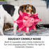 Furhaven Crinkle & Squeaky Plush Dog Toy for Small/Medium Dogs, Washable Kraken the Vampire Squid, Vibrant Pink