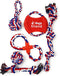 Dog Cotton Rope Toys Set for Medium and Large Dogs - Almost Indestructible, Washable Dental Floss, Tough Tug of