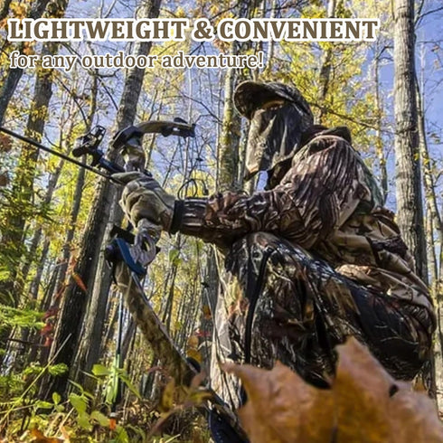 Hunting Gloves - Camo Full Finger/Fingerless Gloves, Lightweight Camouflage Pro Anti-Slip Bow Hunting Archery