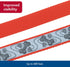 Coastal Lazer Brite Reflective Dog Leash, Red Paws and Bones, 1" x 6'