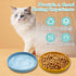 Silicone Cat Food Bowl Set: 2 Shallow 7in Wide Cat Plates for Kittens & Dogs, Non-Slip Round Yellow