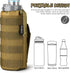 Gonex Tactical MOLLE Water Bottle Pouch, Drawstring Open Top & Mesh Bottom Hydration Carrier