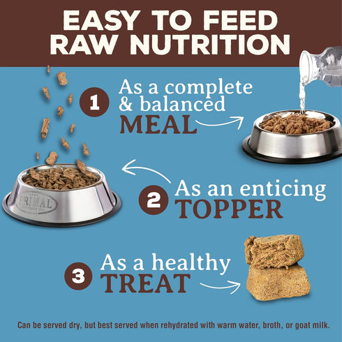 Primal Freeze Dried Cat Food Nuggets Rabbit; Complete & Balanced Meal or Topper; Premium, Grain Free, High Protein