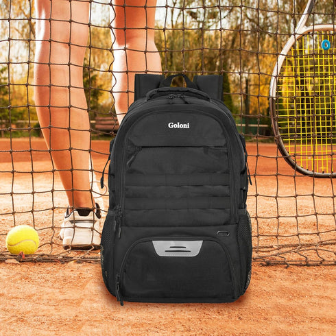 Tennis Bag for Men Women - 2 Racket Backpack for Accessories with Shoe Compartment for Various Sports