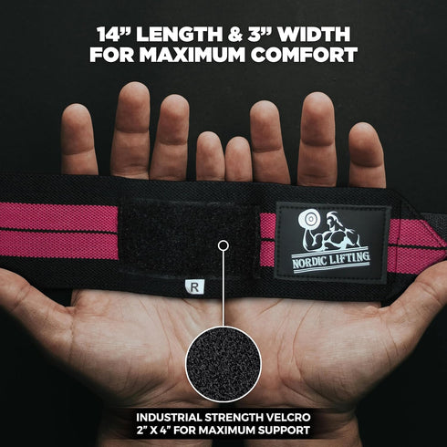 Wrist Wraps + Lifting Straps Bundle (2 Pairs) for Weightlifting, Gym, Powerlifting, Bodybuilding