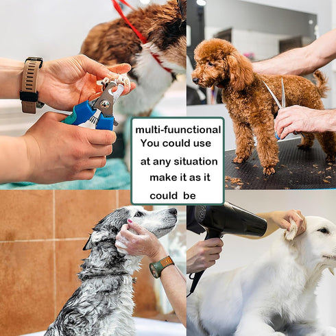 Pet Dog Grooming Arm Accessories - Adjustable Belly Straps with Connector, Nylon Restraint Noose (Color-1, Short)