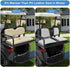MOSNAI Golf Cart Rear Seat Covers for EZGO, Club Car, Yamaha, Breathable Polyester Mesh and Leather