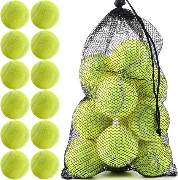 INSUM Bulk Tennis Balls for Beginner 12 Pack High Elasticity Practice Tennis