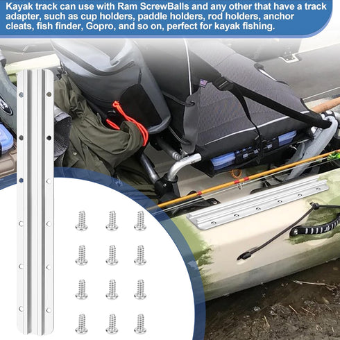 GTTL175 Gear Trac for Kayak, Top Loading Stainless Steel Mount for 1/2" Wide Track Hardware (Rod/Paddle Holder)