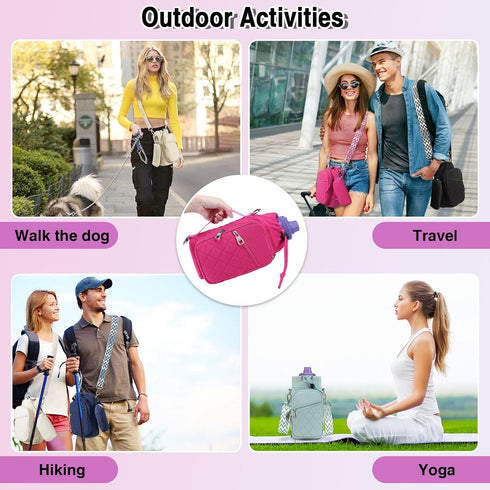AGLOD Adjustable Water Bottle Carrier Bag with Strap for Outdoor Activities