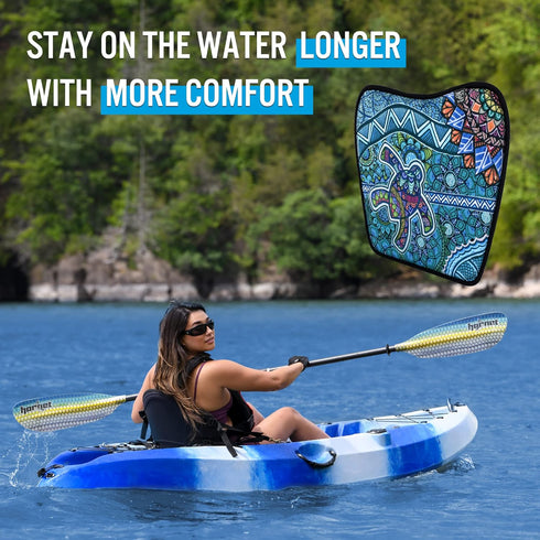 Hornet Watersports Kayak Seat Cushion, Turtle Design Kayak Seat Pad for Kayak, Canoe, and Boat