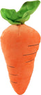 Pet Lou Durable Plush Dog and Cat Toy, Multi-Squeaks and Crinkle Paper (Orange, 8-Inch Carrot)