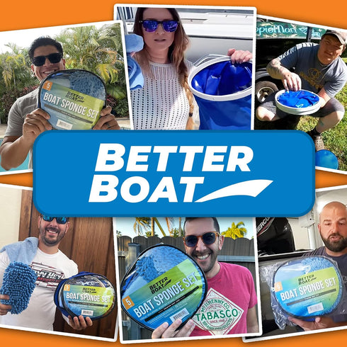Boat Cleaner and Car Wash Sponges, Non-Scratch Microfiber Sponge and Wash Cloths, Complete Cleaning Kit for Interior