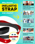 Stretching Strap with Loops - Non Elastic Stretch Band for Physical Therapy, Yoga, and Flexibility - Hamstring & Leg