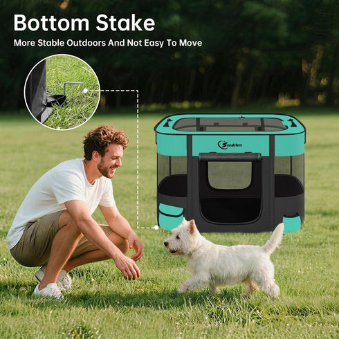 Dog Playpen,Cat Pet Puppy Pen,Portable Playpens for Dogs Indoor Outdoor Travel Camping Use,Foldable Dog Kennel Tent