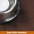Sinland Microfiber Pet Bowl Food Mat 14 Inch x 24 Inch Brown with Anti-Skid Backing
