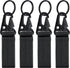 IronSeals 4 Pack Nylon Webbing Keychain, Tactical Molle Gear Key Ring with Metal Hook and Backpack Clasp