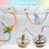 Set BNOSDM Bird Rope Perch with Stand Perch Toy Bendable Rope Perches Wooden Spinning Exercise Wheel Toy Parrot Cage