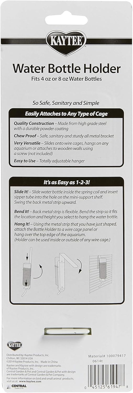 Kaytee Water Bottle Holder, White