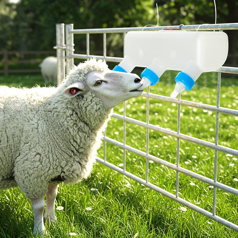 3 3 L/101.45oz Threlaco Pacifier Small Animal Milk Feeder Puppy Lamp Goat Milk Feeder Farm Water Bottle Dispenser