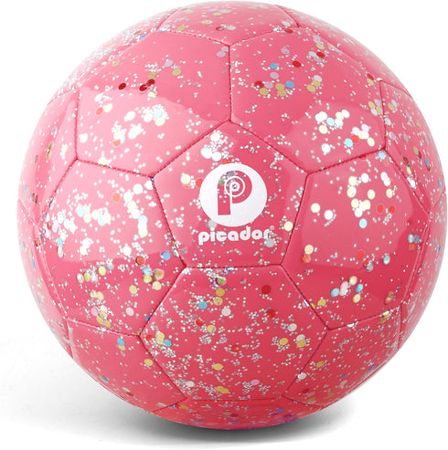 Soccer Ball for Kids, Glitter Shiny Sequins Toddler Soccer Balls for Girls Boys 4-6, Training Outdoor Gift