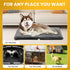 Dog Beds Crate Pad for Large Dogs, Cat Bed Washable Dog Crate Pad, Anti-Slip & Anti-Scratch Pet Sleeping Mat (Gray, L)