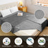 100% Waterproof Dog Blanket, 52x82 inches Soft Leak Proof Pet Couch Throw, Washable Light Grey + Dark Grey