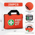 250 Pack,Scissors General Medi First Aid Kit, Piece Small First Aid Kit - Includes Emergency Foil Blanket, Instant Cold
