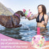 QDAN Soccer Ball Dog Toys - Gradient Interactive Tug of War, 8 Inch Durable Water Toy for Small & Medium Dogs