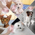 Dog Cat Bath Brush with Soap Dispenser, Soft Silicone Rubber Bristle for Short Haired Dogs and Cats Shower