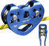 Zipline Pulley 25kn - Aluminum Stainless Steel Roller Double Tandem Trolley for 8-13mm Climbing Cable Rope