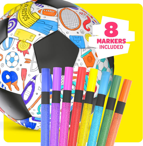 3 4 5 6 7 8 4-8 Dan&Darci Soccer Ball Coloring Kit for Kids - Soccer Gifts for Girls & Boys - Sports Gifts - Year Old