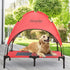 S/M/L Outdoor Elevated Dog Cot with Canopy for Camping, Portable Cooling Raised Bed for Small Medium Dogs