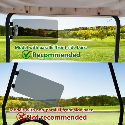 Urgown Magnetic Golf Cart Sun Visor with Scorecard Holder, Universal Front Side Bar Mount, Fits Most Golf Cart Models