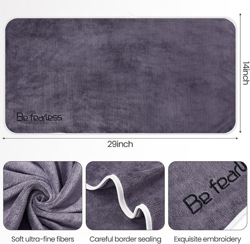 15 Set Swimming 30" 14", 5 Peryiter Pcs Microfiber Gym Towels for Men and Women, Soft Be Fearless Sweat Workout Towels
