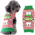 Dog Christmas Sweater for Small Medium Dogs, Knitted Soft Warm Holiday Clothes with Cute Bear Striped Design (XL, Green