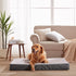Cooling Dog Beds for Large Dogs, Orthopedic Memory Foam Dog Bed, Washable Cover, Ideal for Arthritic Dogs Up to 65Lbs