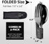 Orblue 4-in-1 Camping Utensils, 2-Pack, Portable Stainless Steel Spoon, Fork, Knife & Bottle Opener Combo Set - Travel, Backpacking Cutlery Multitool, Yellow by Orblue