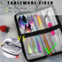 VANDBAO Camping Utensils Set, Portable Travel Cutlery with Case, Reusable Stainless Steel Flatware, Rainbow Set
