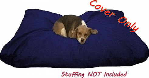 Dogbed4less XXL 55X37X4 Inches Blue Denim Jean Dog Pet Bed, Replacement Cover Only