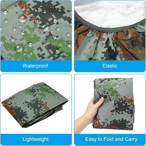 PATIKIL 100L Bicycle Rear Rack Rain Cover - Waterproof Cycling Rain Cover for Mountain Hybrid Bike, Camouflage
