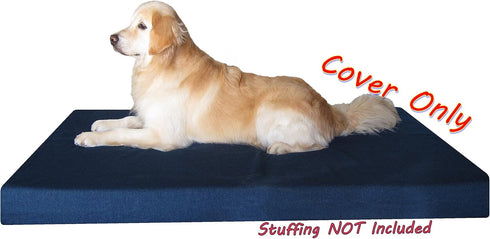 Dogbed4less XXL 55X37X4 Inches Blue Denim Jean Dog Pet Bed, Replacement Cover Only