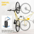 Swivel Bike Wall Mount, Space Saving Sturdy Vertical Bike Rack Holds Up to 66 lbs, Bike Storage Rack for Garage, Black