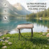 GYHZ 10" 440lbs, Portable Folding Stool for Adults, Lightweight Collapsible Camp Seat, XL Heavy Duty Folding Purse
