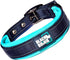 Black Rhino Adjustable Reflective Dog Collars for Medium Dogs - Heavy Duty with Ultra-Soft Neoprene Padding - Aqua and