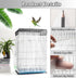 Adjustable Bird Cage Seed Catcher, Net Cover for Parrot, Parakeet, Macaw Cages, White Skirt Guard