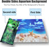 Beach Fish Aquarium Background Poster for 10-20 Gallon Tank, Double Sided Fish Tank Stickers
