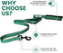 Heavy Duty Dog Leash for Small to Large Dogs - 6 ft Long with Comfortable Padded Larger Double Handles for Training, Walking, Running. Reflective Stitching & Carry Bag