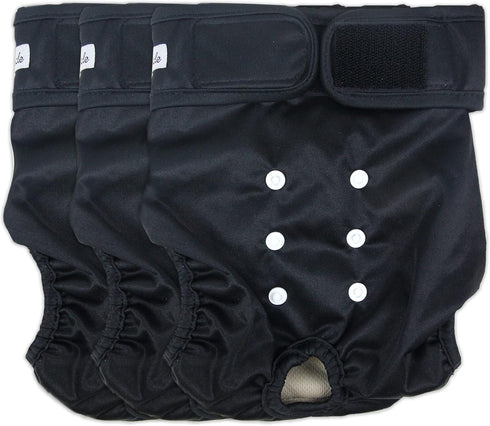 Washable Female Dog Diapers - Premium Reusable Diapers for Doggie in Heat